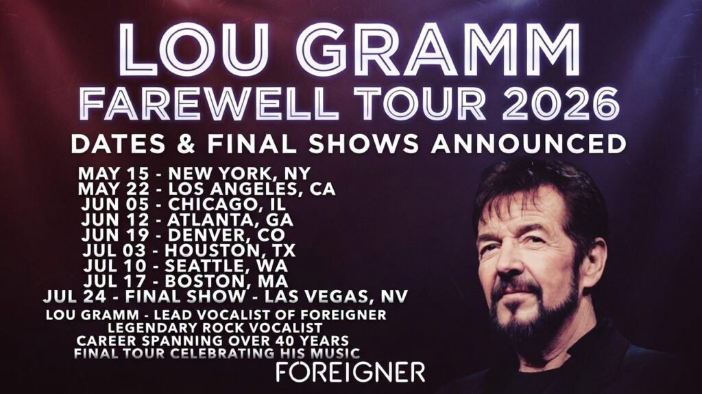 Lou Gramm Farewell Tour 2026: Final Dates and Retirement News Lou Gramm Farewell Tour