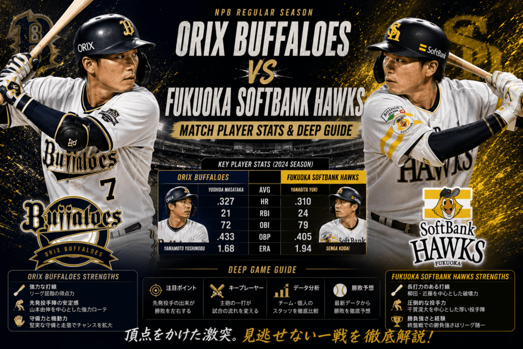 Orix Buffaloes vs Fukuoka SoftBank Hawks Match Player Stats & Deep Guide Orix Buffaloes vs Fukuoka